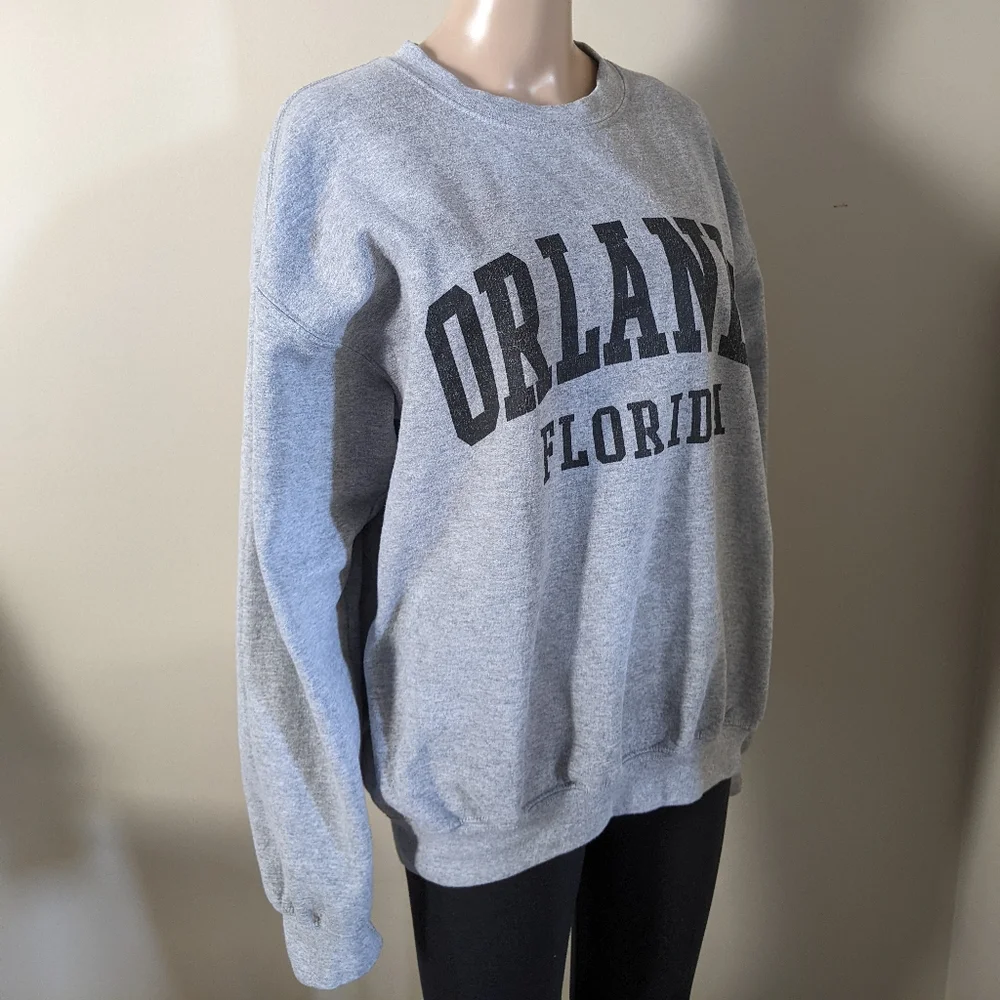 Orlando Florida grey crewneck sweater, men's large - Picture 3 of 5